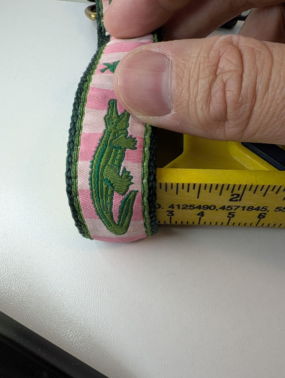 Up Country Alligator Palm Tree Dog Collar Pink Green Size Small - Picture 8 of 8